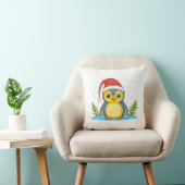 Coussin Joie de Noël de pingouin (Chaise)