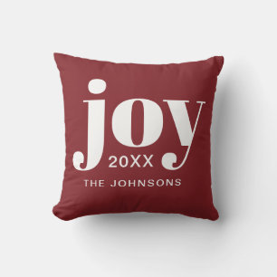 Coussin Joie de Noël minimaliste moderne