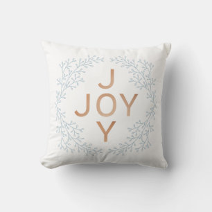 Coussin JOIE DE Noël moderne blanche
