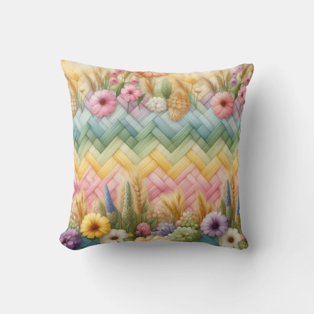 Coussin Joie de Pâques printanière (Recto)