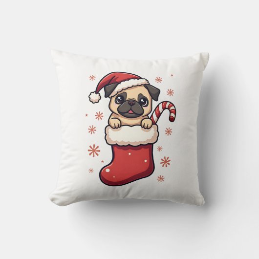 Coussin Joie de Santa Pug (Recto)