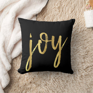 Coussin Joie de vacances   Classic Gold Marker Script sur 