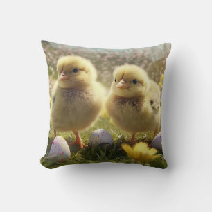 Coussin Joie du Printemps - Adorables poussins de Pâques h