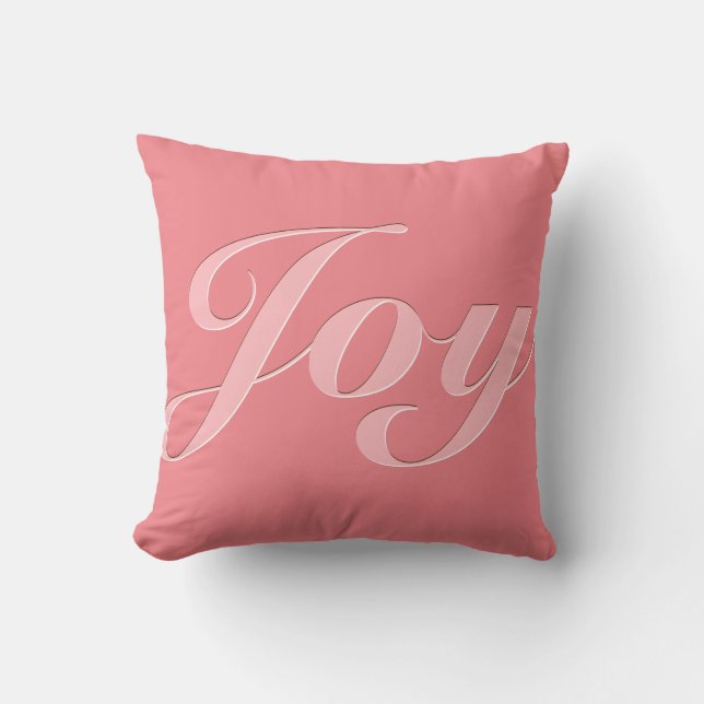 Coussin Joie en rose (Recto)