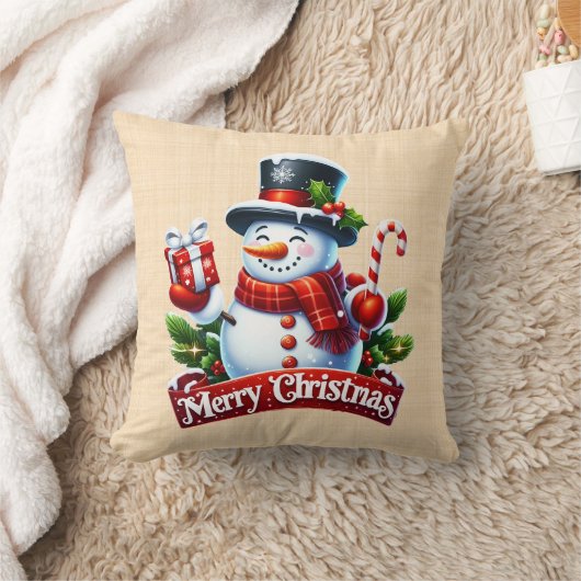 Coussin Joie Hivernale Festive (Couverture)