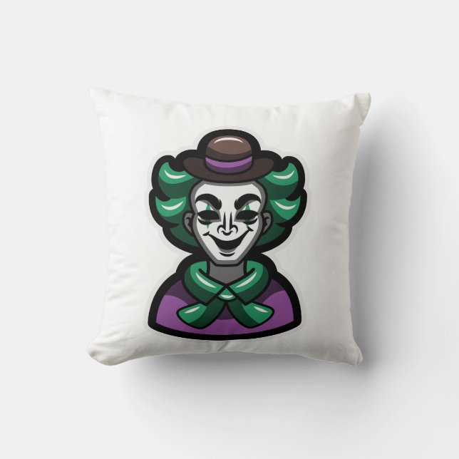Coussin Joker Clown Art Decorative Pillow (Recto)
