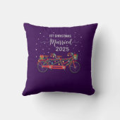 Coussin Joli 1er Noël Mariés 2025 Bicyclette Tandem (Verso)