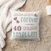 Coussin Joli 40e anniversaire de mariage (Couverture)