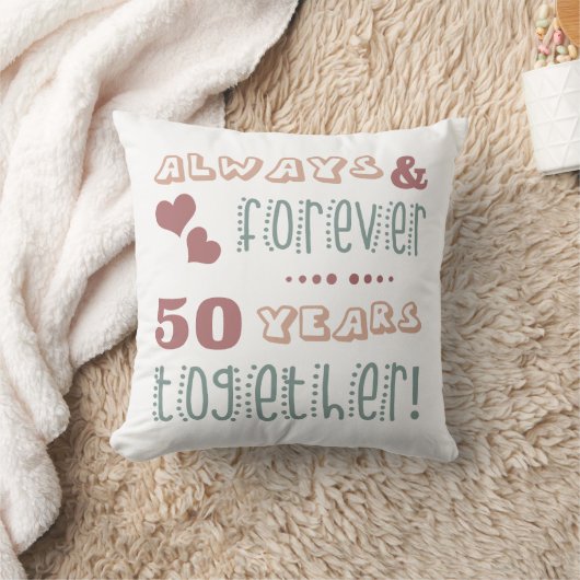 Coussin Joli 50e anniversaire de mariage (Couverture)