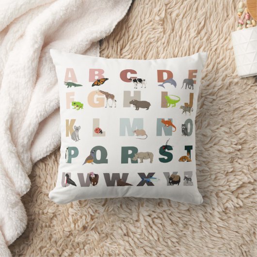 Coussin Joli Alphabet ABC Animaux (Couverture)