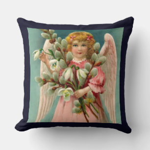 Coussin Joli Ange En Robe Rose