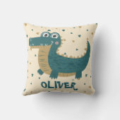 Coussin Joli bébé amusant Alligator personnalisé (Verso)