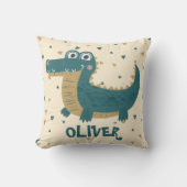 Coussin Joli bébé amusant Alligator personnalisé (Recto)