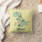 Coussin Joli bébé dinosaure en patchwork (Couverture)