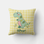 Coussin Joli bébé dinosaure en patchwork (Verso)
