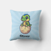 Coussin Joli bébé dinosaure en train d'éclore (Verso)