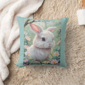 Coussin Joli bébé lapin aquarelle (Couverture)