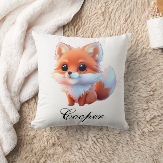 Coussin Joli bébé renard Forêt bois amis (Couverture)