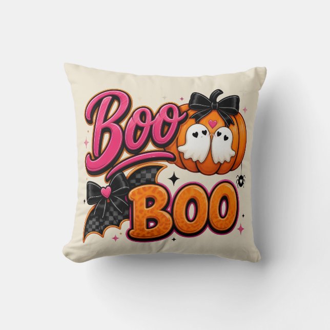 Coussin Joli Boo Boo d'Halloween  (Recto)