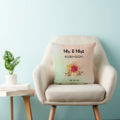 Coussin Joli bouquet floral Mariage M & Mme (Chaise)