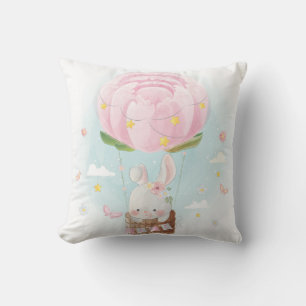 Coussin Joli Bunny aquarelle