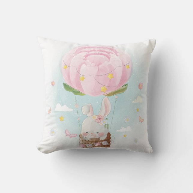 Coussin Joli Bunny aquarelle (Recto)