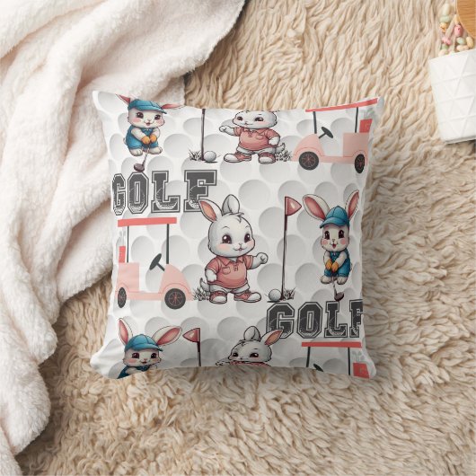 Coussin Joli Bunny Jouer Golf Imprimer (Couverture)