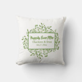 Coussin Joli cadre botanique Souvenirs Mariages (Recto)