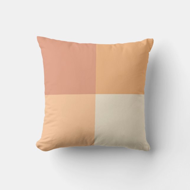 Coussin Joli Carrés Peach (Recto)