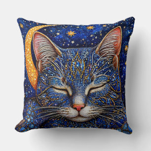 Coussin Joli chat coloré