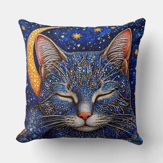 Coussin Joli chat coloré (Recto)