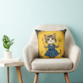 Coussin Joli chat de dessin animé (Chaise)