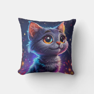 Coussin Joli chat de dessin animé
