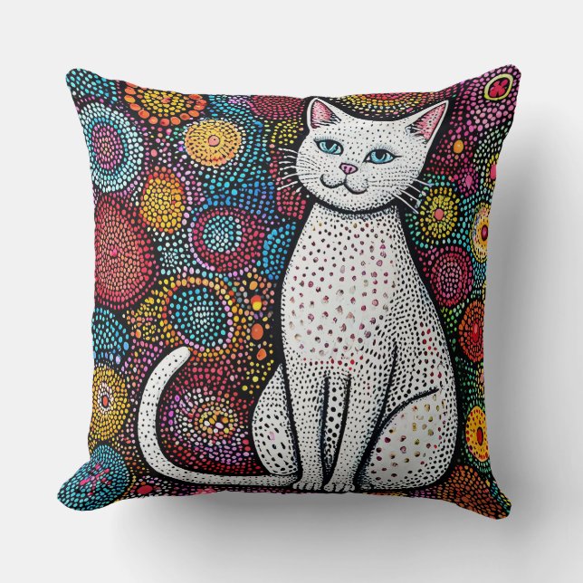 Coussin Joli chat de dessin animé (Recto)