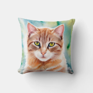 Coussin Joli chat orange