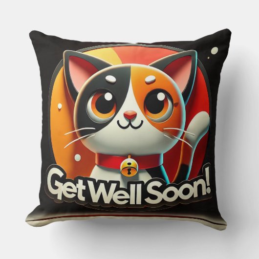 Coussin Joli Chat prompt rétablissement (Recto)