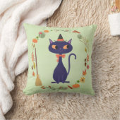 Coussin Joli chat sorcière d'Halloween  (Couverture)
