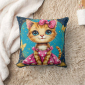 Coussin Joli chaton de dessin animé (Couverture)