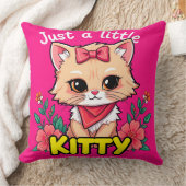 Coussin Joli Chaton de Dessin Animé Sourit (Couverture)