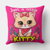 Coussin Joli Chaton de Dessin Animé Sourit (Verso)