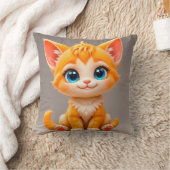 Coussin Joli Chaton Orange Dessin Animé (Couverture)