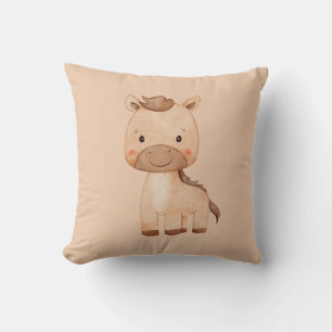 Coussin Joli Cheval Brun