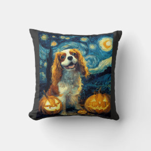 Coussin Joli chien Cavalier King Charles Spaniel Halloween