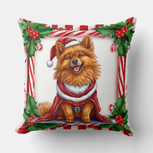 Coussin Joli chien de Noël (Recto)