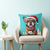 Coussin Joli chien de Noël (Chaise)