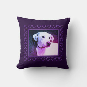 Coussin Joli chien mélange de Labrador blanc jour de la Sa