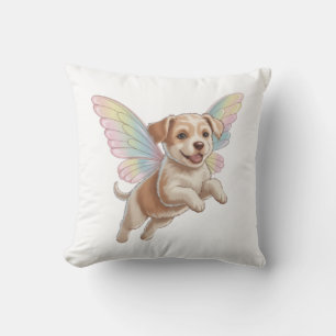 Coussin Joli chiot avec des ailes de fée lumineuses — Anim