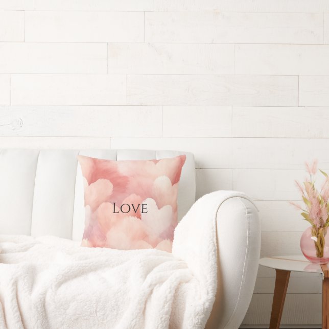 Coussin Joli Coeur rose (Canapé)