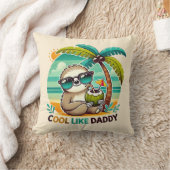 Coussin Joli Cool de fentes comme papa sous Palm Tree (Couverture)