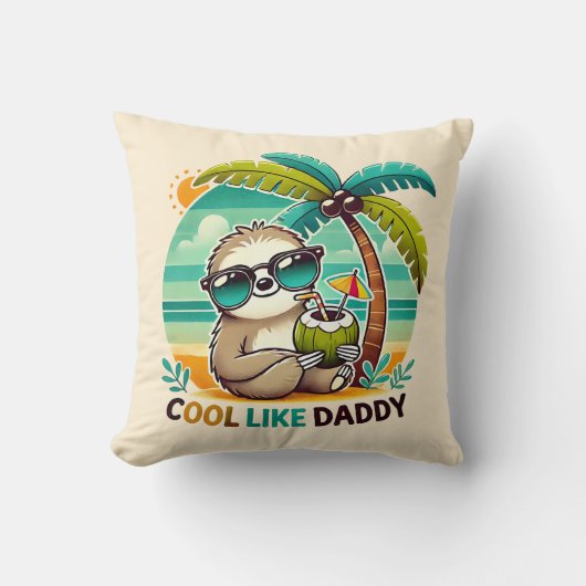 Coussin Joli Cool de fentes comme papa sous Palm Tree (Recto)